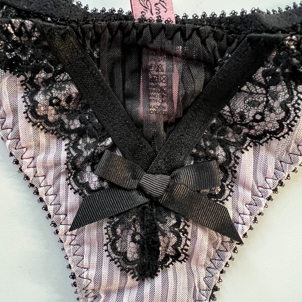 Agent Provocateur FIFI Thong - Black/Pink - BNWT - Sz 2 (S) - Picture 4 of 8